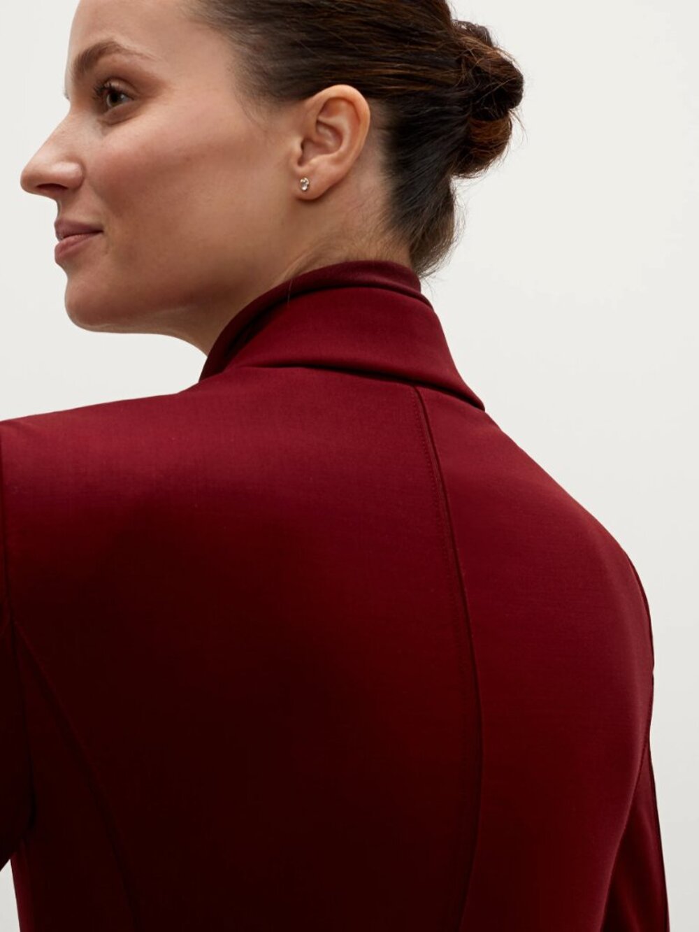 MM.LaFleur Burgundy Tailored Blazer - Picture 5 of 15